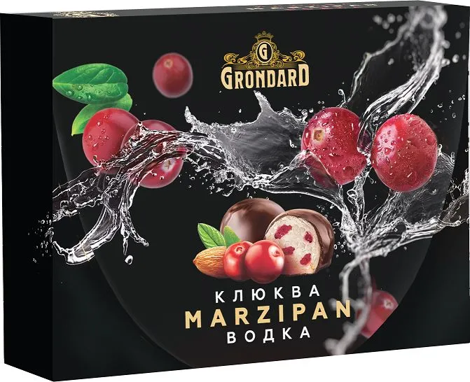  TM Grondard       (10186) Конфеты глазированные Марципановые Клюква и Водка, 98г  в Краснодаре