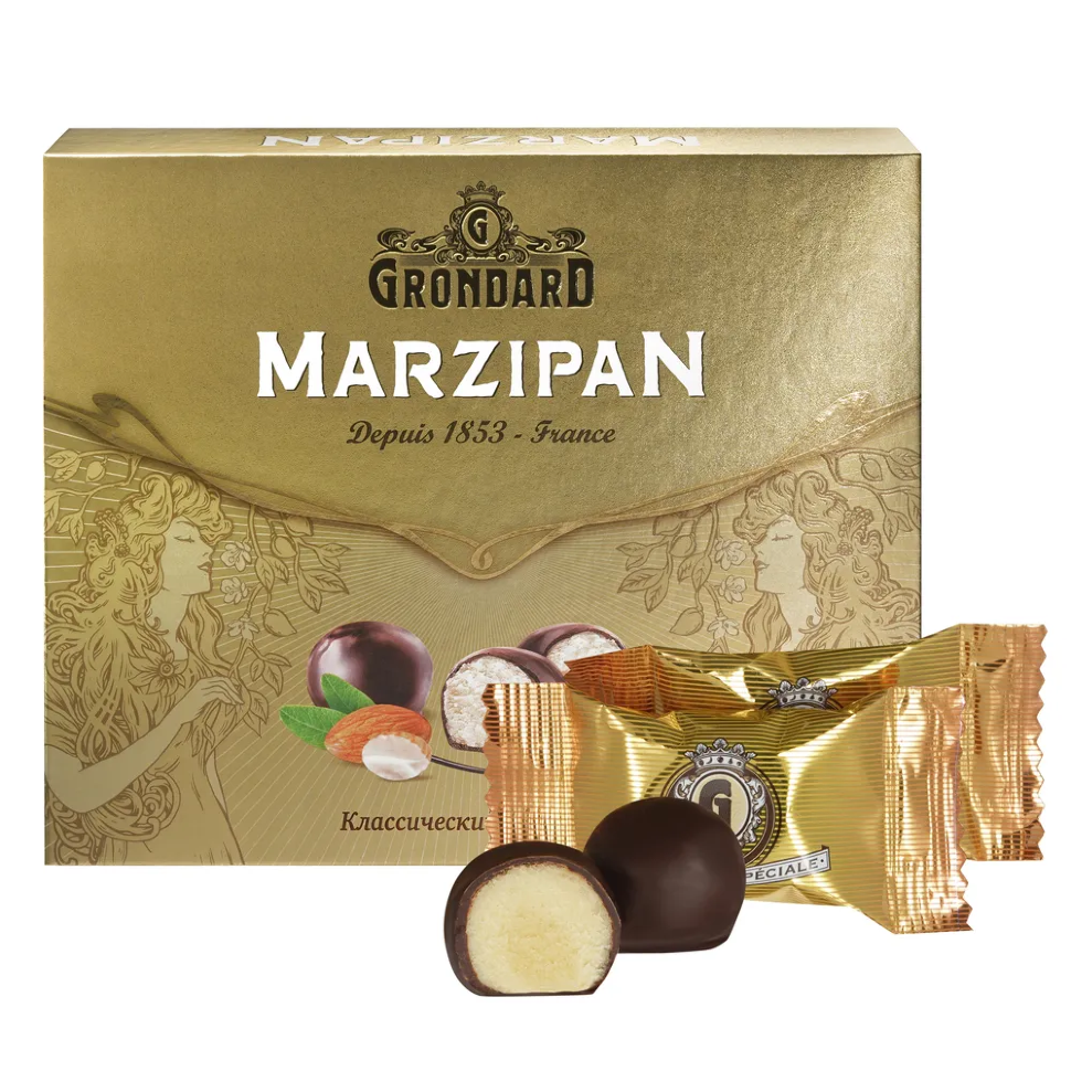  TM Grondard      (10836) Конфеты глазированные Марципановые Классика, 126г    в Краснодаре