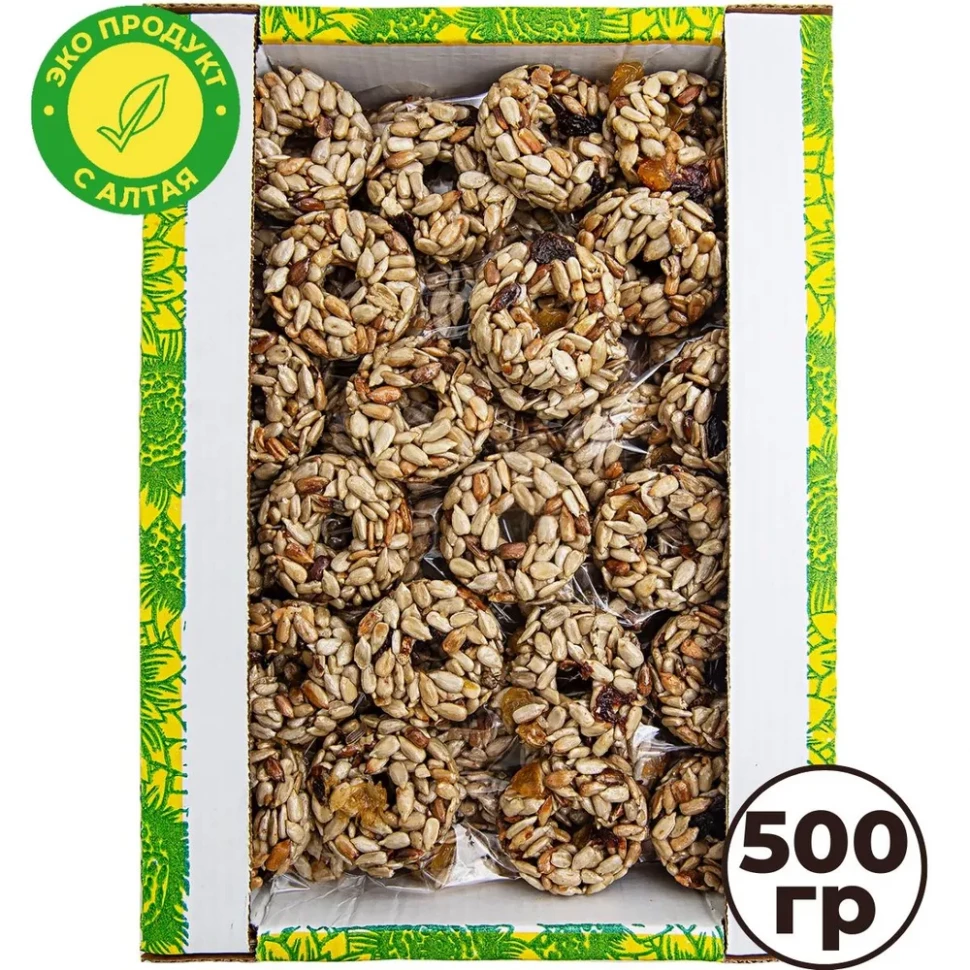  Козинаки из подсолнечника с медом и сухофруктами "Зачетные" 500г в Краснодаре