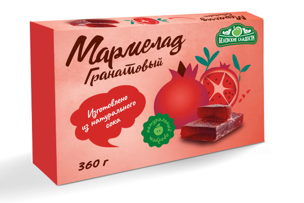 №2 Мармелад  "Гранатовый" белевский 360г  в Краснодаре