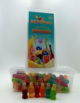 №2 Жевательный мармелад Бутылочки МИКС, 250г      в Краснодаре