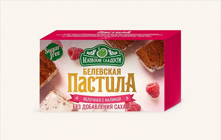  Пастила  200г диетическая с МАЛИНОЙ, НОВЫЙ ФОРМАТ (4*50г)   в Краснодаре