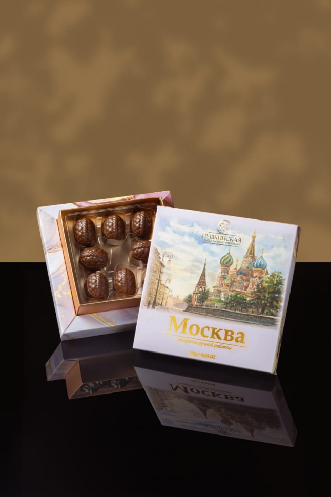  Пушкинская фабрика Конфеты Фундук-Малина (Москва), 115г(розовая коробка) в Краснодаре
