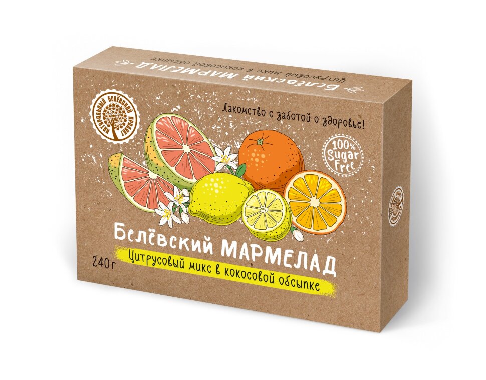  Мармелад белевский на фруктозе 240г "Цитрусовый микс" в Краснодаре